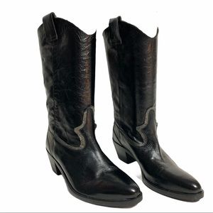 💎Davos Gomma Italian Silver Wester Boots